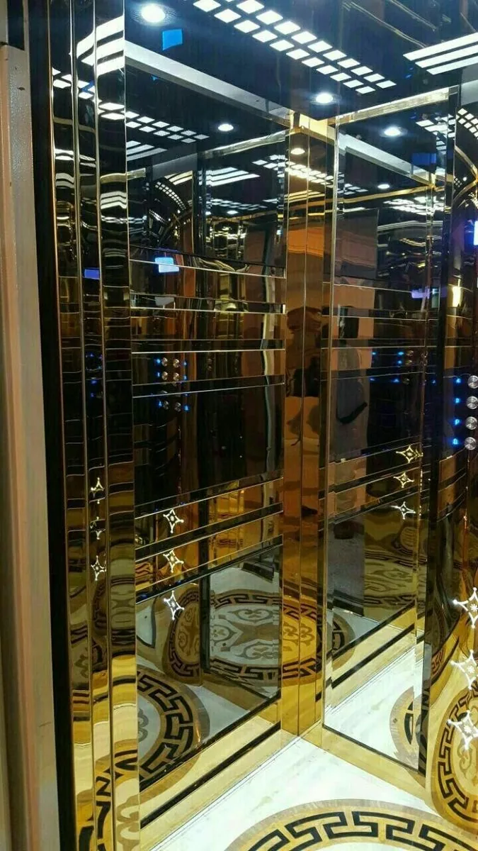 کابین آسانسور امپریال طلایی